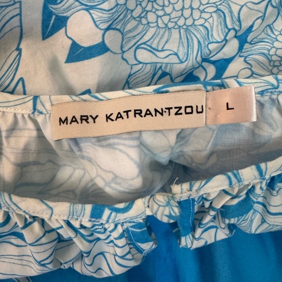 MARY KATRANTZOU Blue and White Floral Midi Dress - Picture 9 of 16